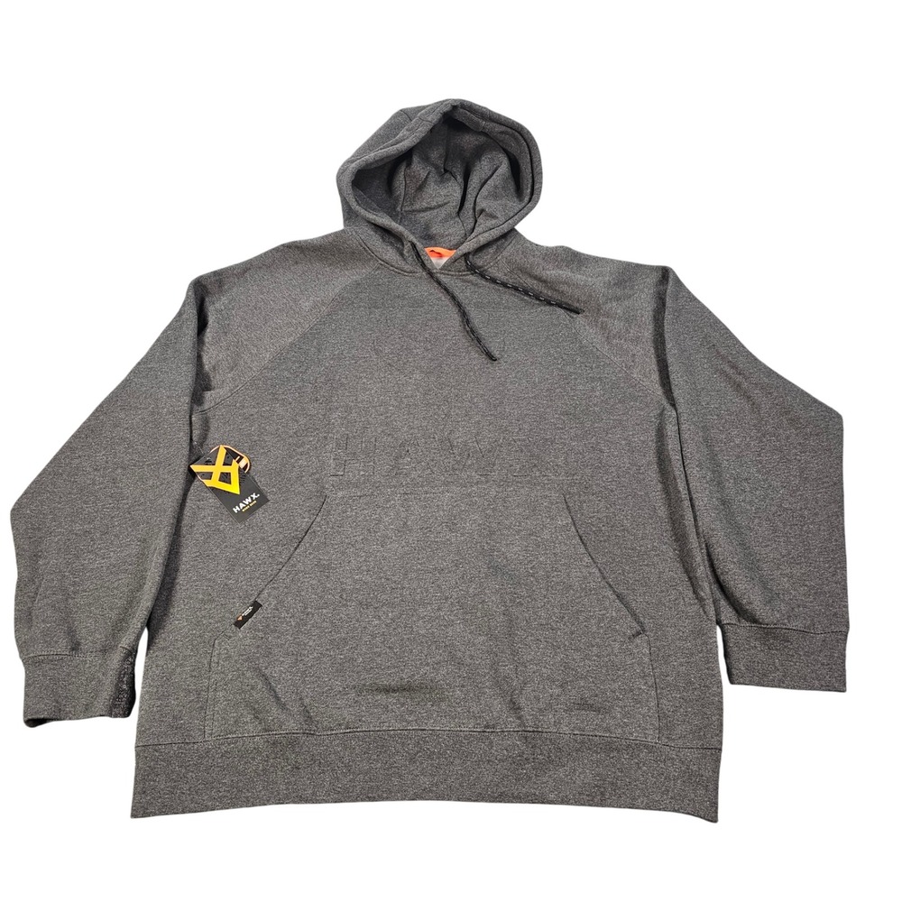 HAWX Work Gear‎ Men's Charcoal Water Repellent Hoodie Sweatshirt L